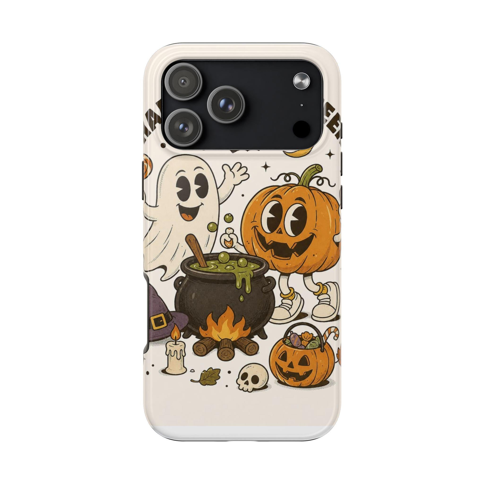 Cute Pumpkin and Ghost Halloween Phone Case | Tough Phone Cases