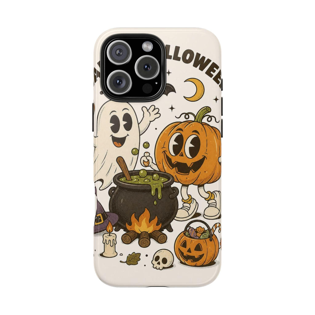 Cute Pumpkin and Ghost Halloween Phone Case | Tough Phone Cases