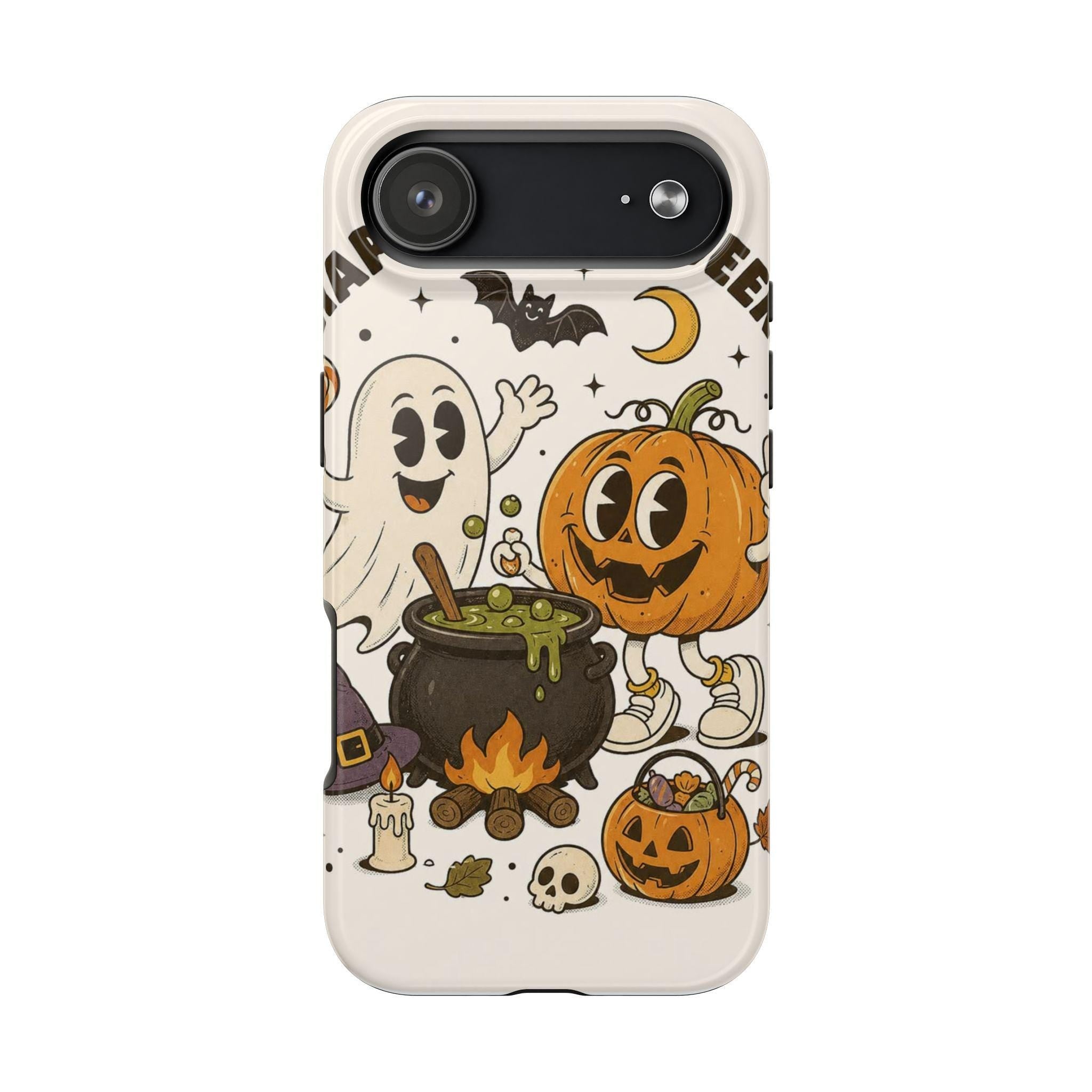 Cute Pumpkin and Ghost Halloween Phone Case | Tough Phone Cases
