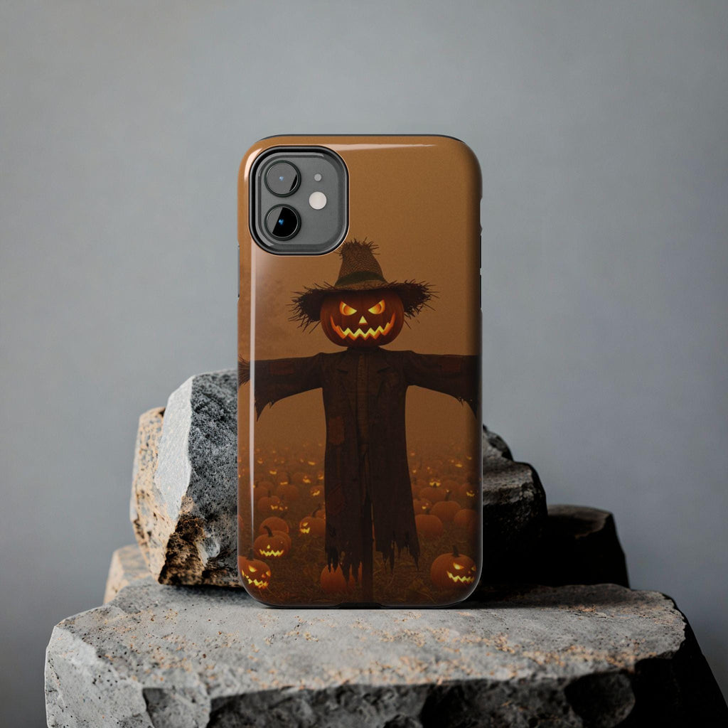 Jack-O'-Lantern Scarecrow Phone Case | Halloween Pumpkin Field Design