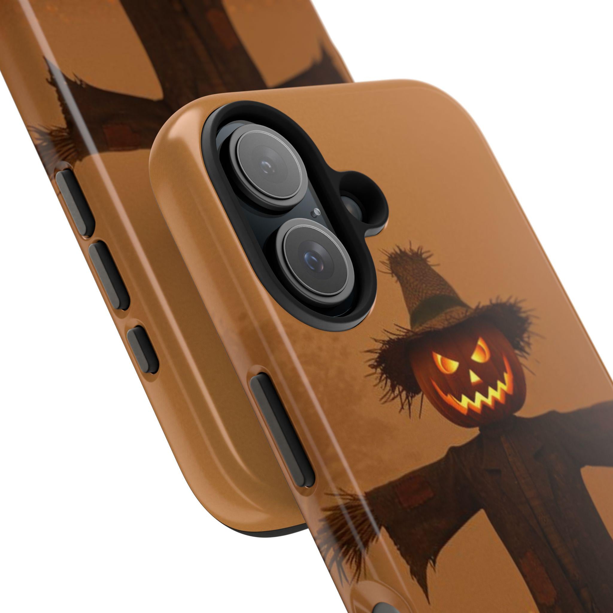Jack-O'-Lantern Scarecrow Phone Case | Halloween Pumpkin Field Design