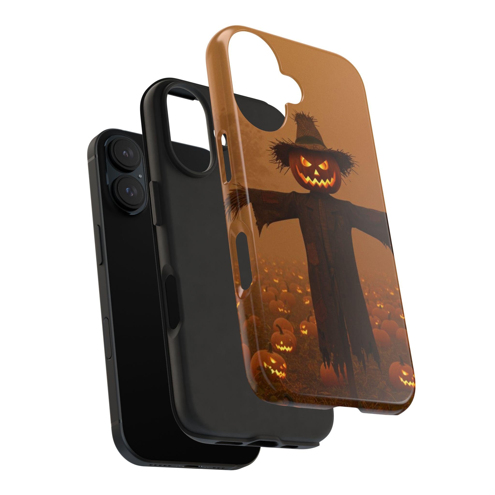 Jack-O'-Lantern Scarecrow Phone Case | Halloween Pumpkin Field Design