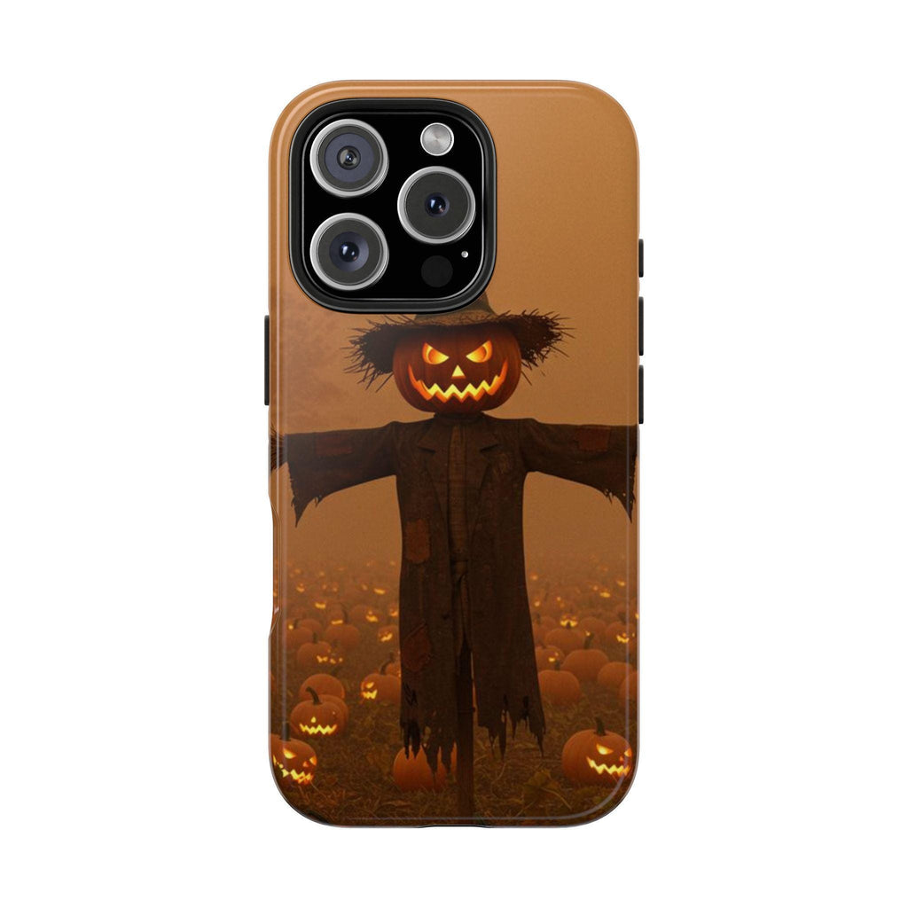 Jack-O'-Lantern Scarecrow Phone Case | Halloween Pumpkin Field Design