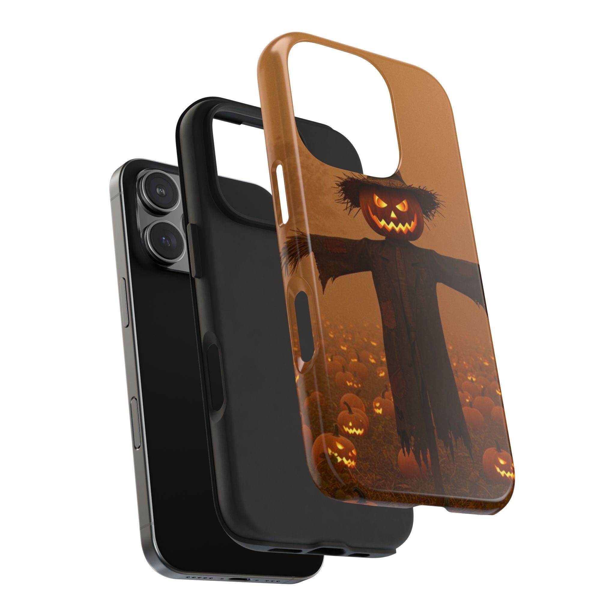 Jack-O'-Lantern Scarecrow Phone Case | Halloween Pumpkin Field Design