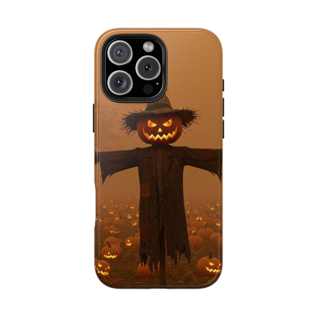 Jack-O'-Lantern Scarecrow Phone Case | Halloween Pumpkin Field Design