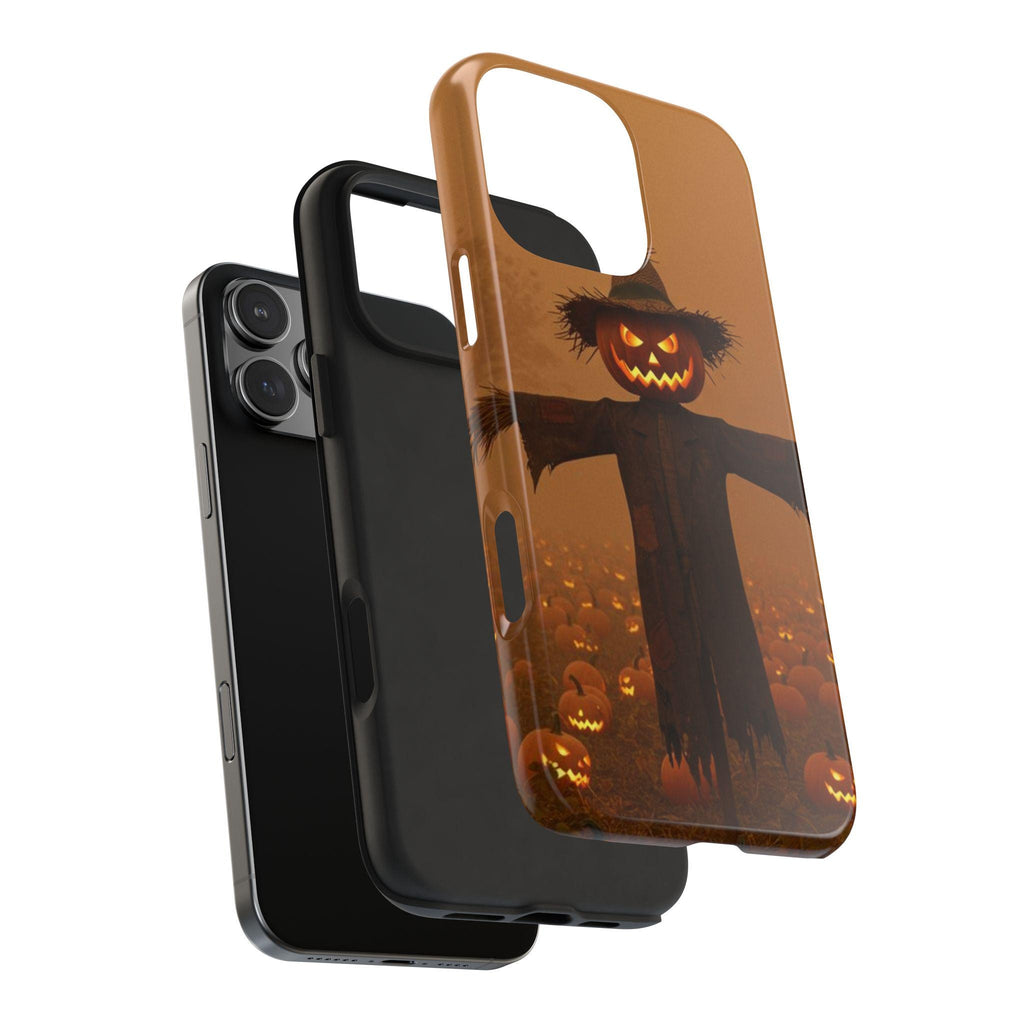 Jack-O'-Lantern Scarecrow Phone Case | Halloween Pumpkin Field Design