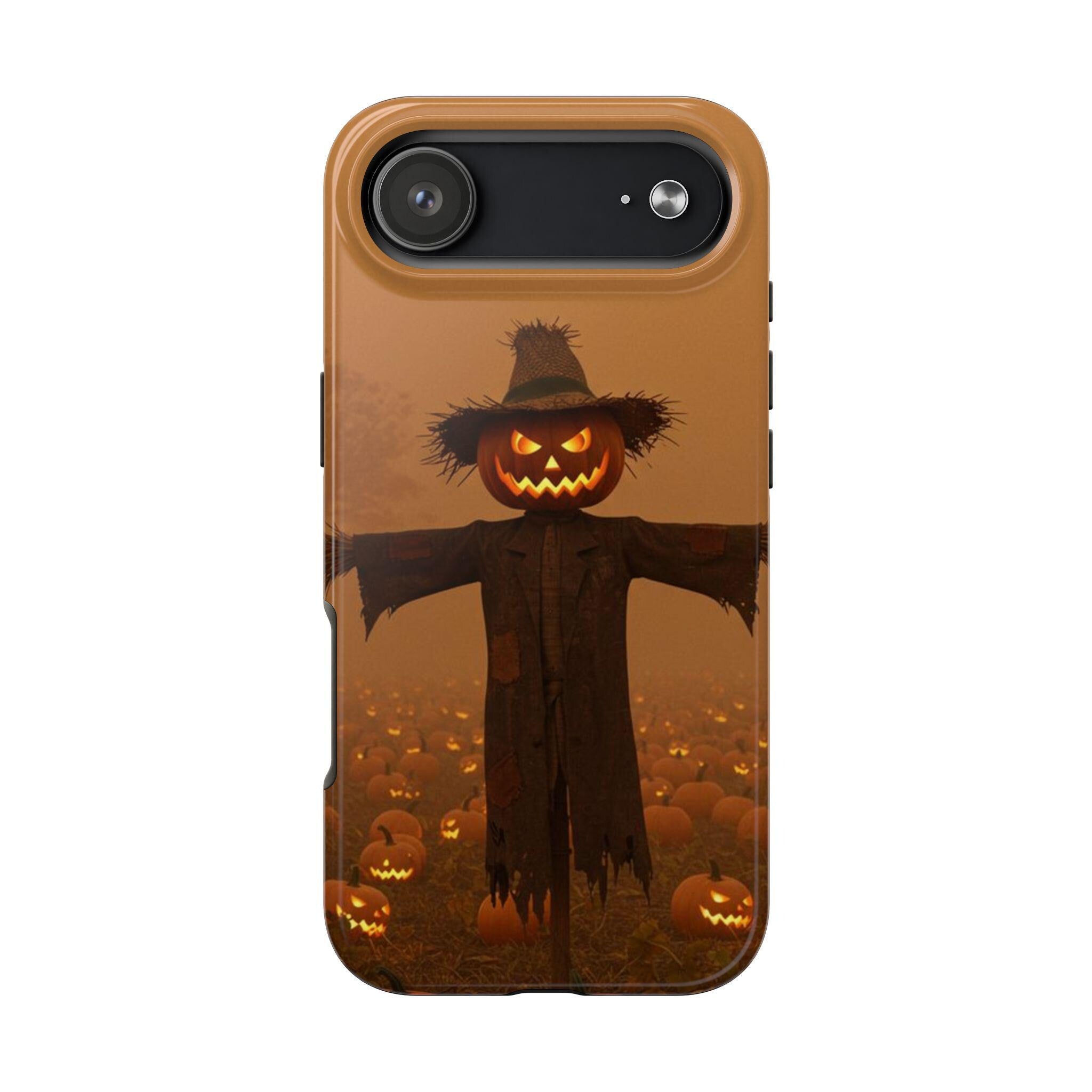 Jack-O'-Lantern Scarecrow Phone Case | Halloween Pumpkin Field Design