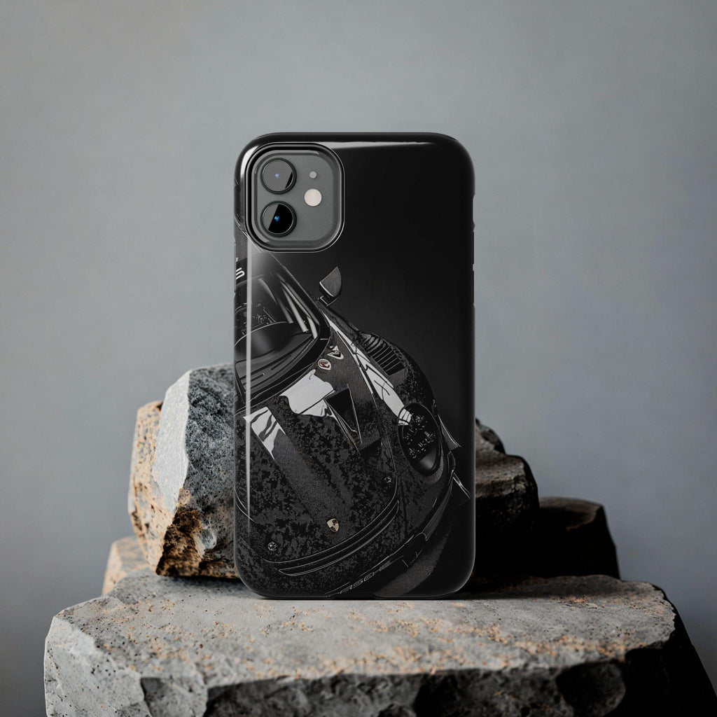 Sports Car Phone Case | Glossy Black Porsche Design for Protection