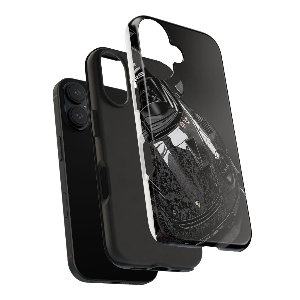 Sports Car Phone Case | Glossy Black Porsche Design for Protection
