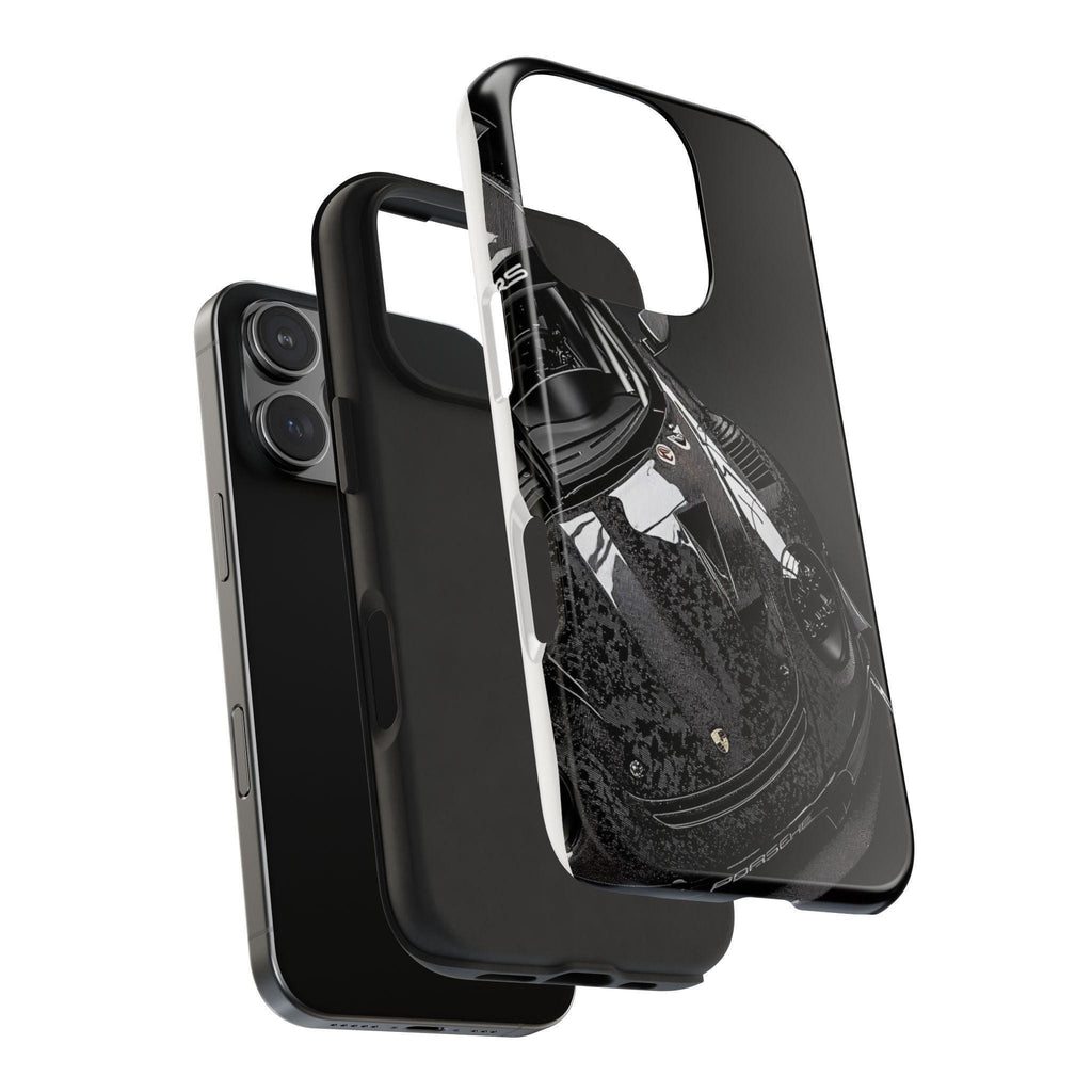 Sports Car Phone Case | Glossy Black Porsche Design for Protection