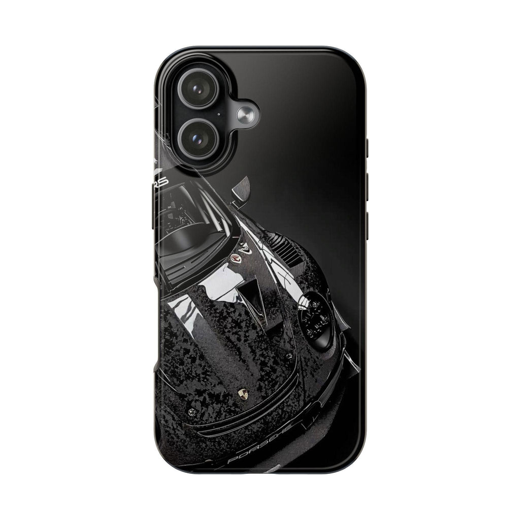 Sports Car Phone Case | Glossy Black Porsche Design for Protection