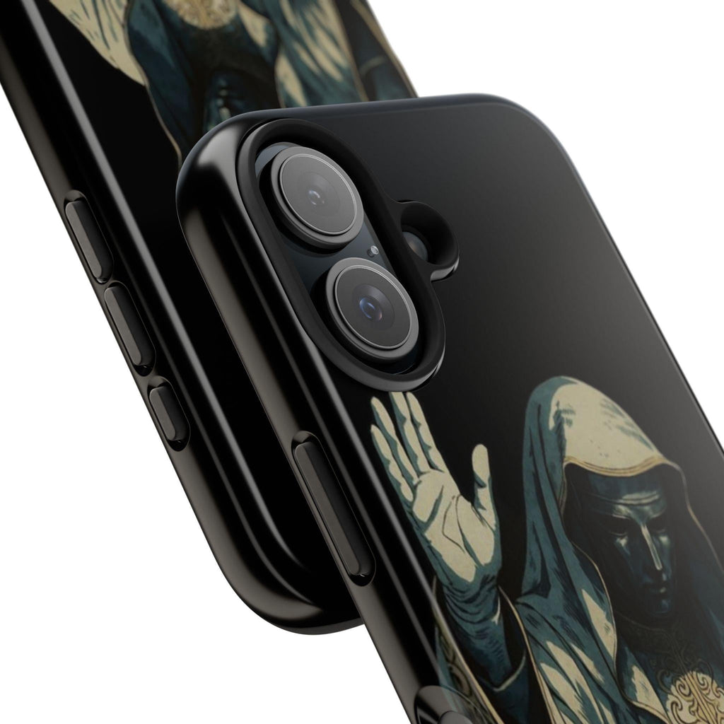 Hooded Figure Phone Case | Dark Mystic Design with Protective Shell