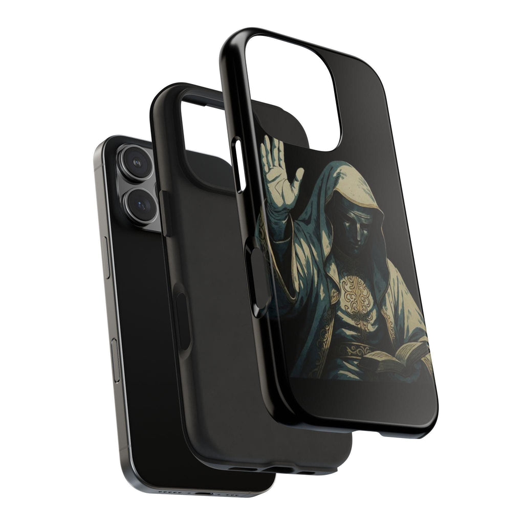 Hooded Figure Phone Case | Dark Mystic Design with Protective Shell
