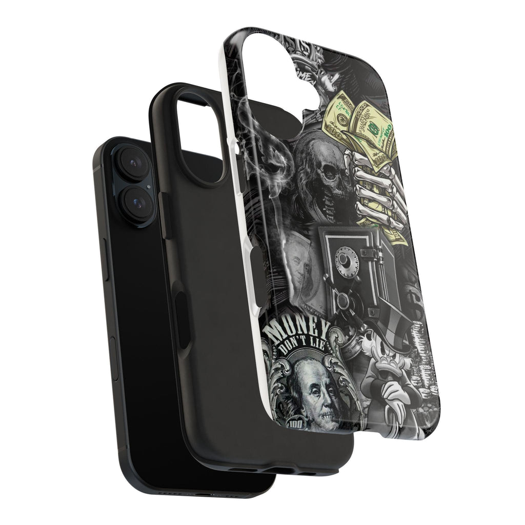 Money Skull Collage Tough Phone Case with Glossy Finish
