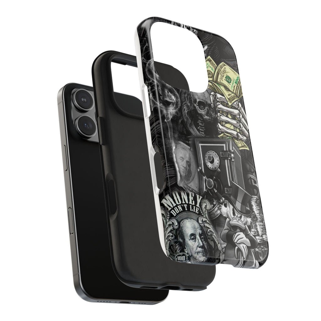 Money Skull Collage Tough Phone Case with Glossy Finish