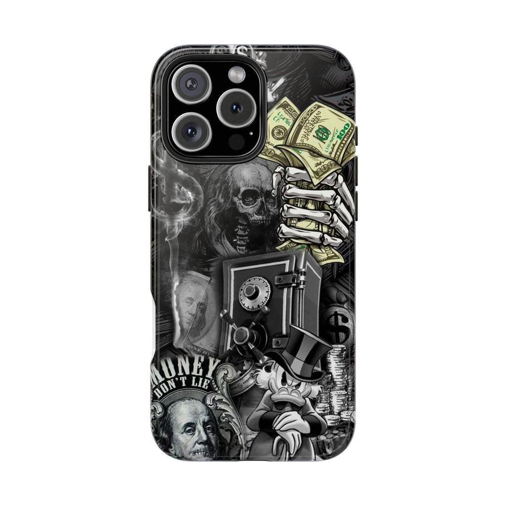 Money Skull Collage Tough Phone Case with Glossy Finish