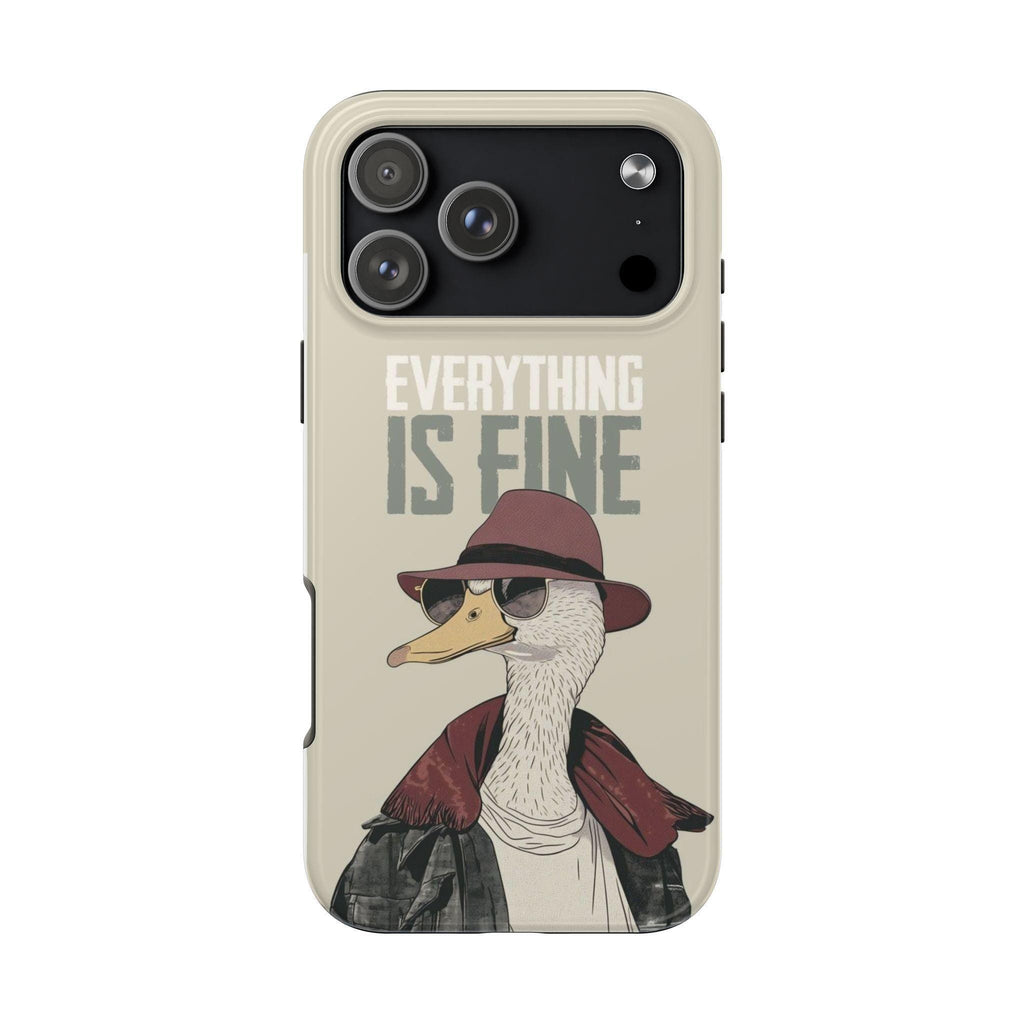 Duck Phone Case with Funny 'Is Fine' Illustration | Tough Protection