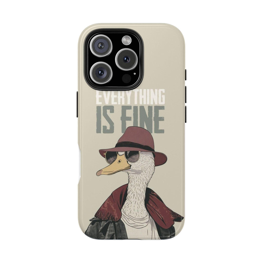 Duck Phone Case with Funny 'Is Fine' Illustration | Tough Protection