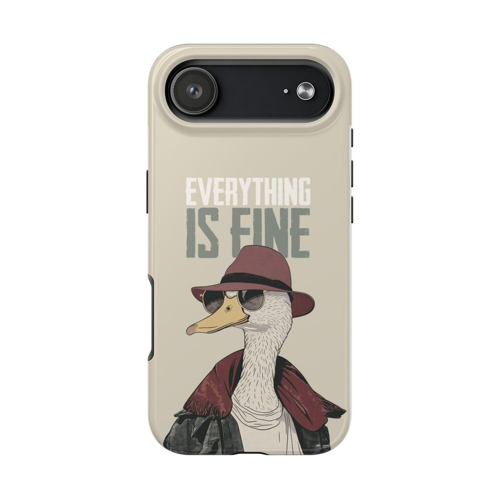 Duck Phone Case with Funny 'Is Fine' Illustration | Tough Protection