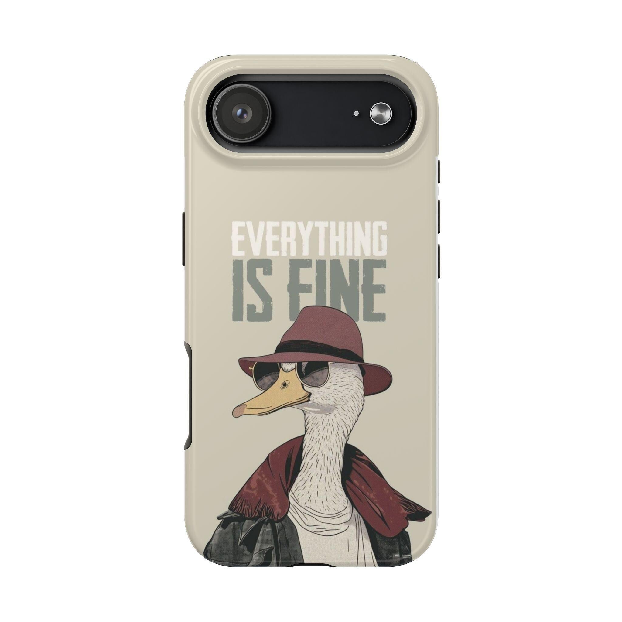 Duck Phone Case with Funny 'Is Fine' Illustration | Tough Protection