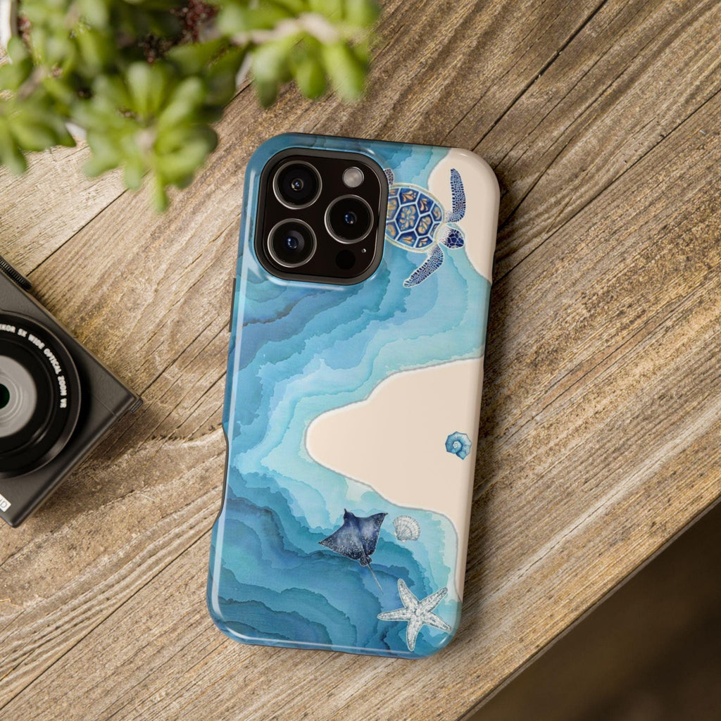 Ocean Watercolor Sea Life phone case | iPhone magnetic impact-resistant case