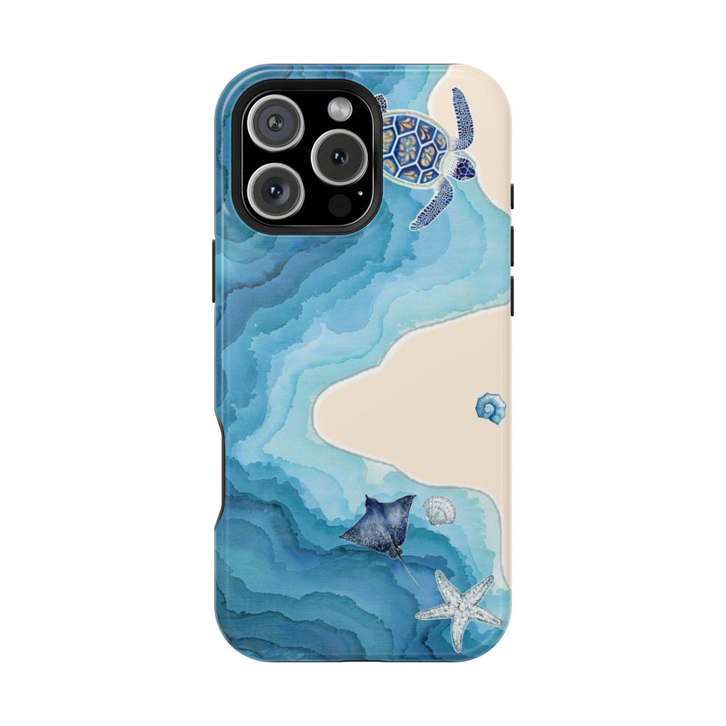 Ocean Watercolor Sea Life phone case | iPhone magnetic impact-resistant case