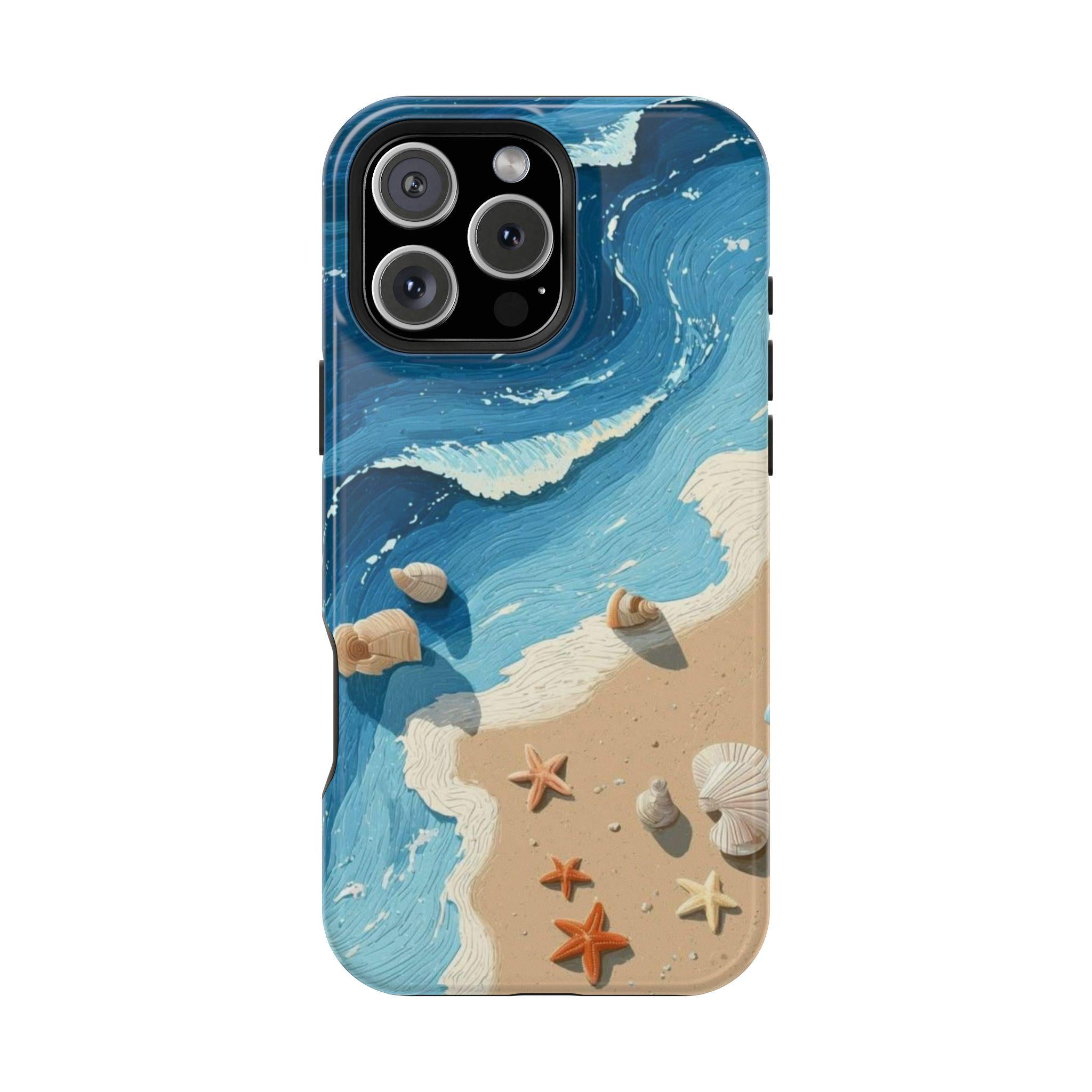Seashore Beach Shells Phone Case | Magnetic Impact-Resistant Case