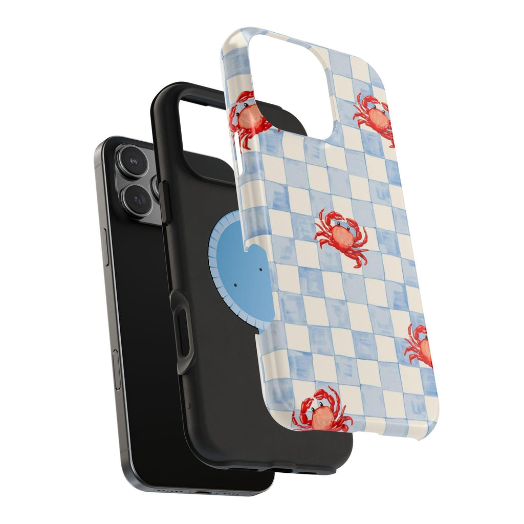 Red Crab Checkerboard Phone Case | Magnetic Impact-Resistant Case