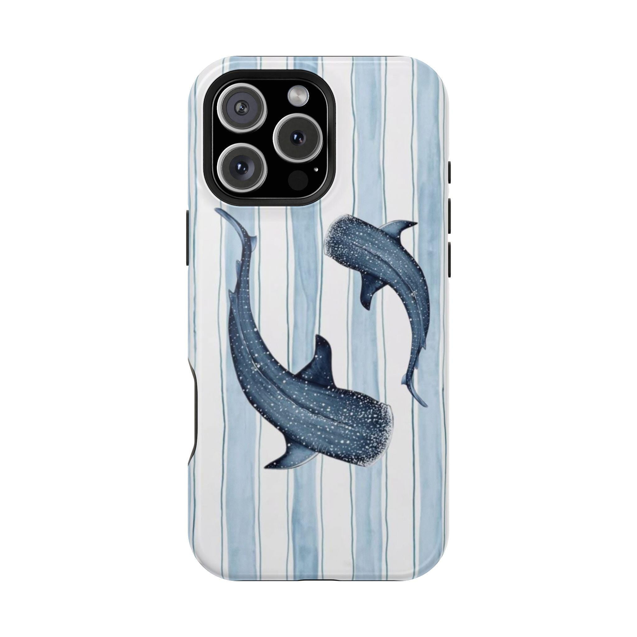 Blue Whale Illustration Phone Case | Magnetic Impact-Resistant Case