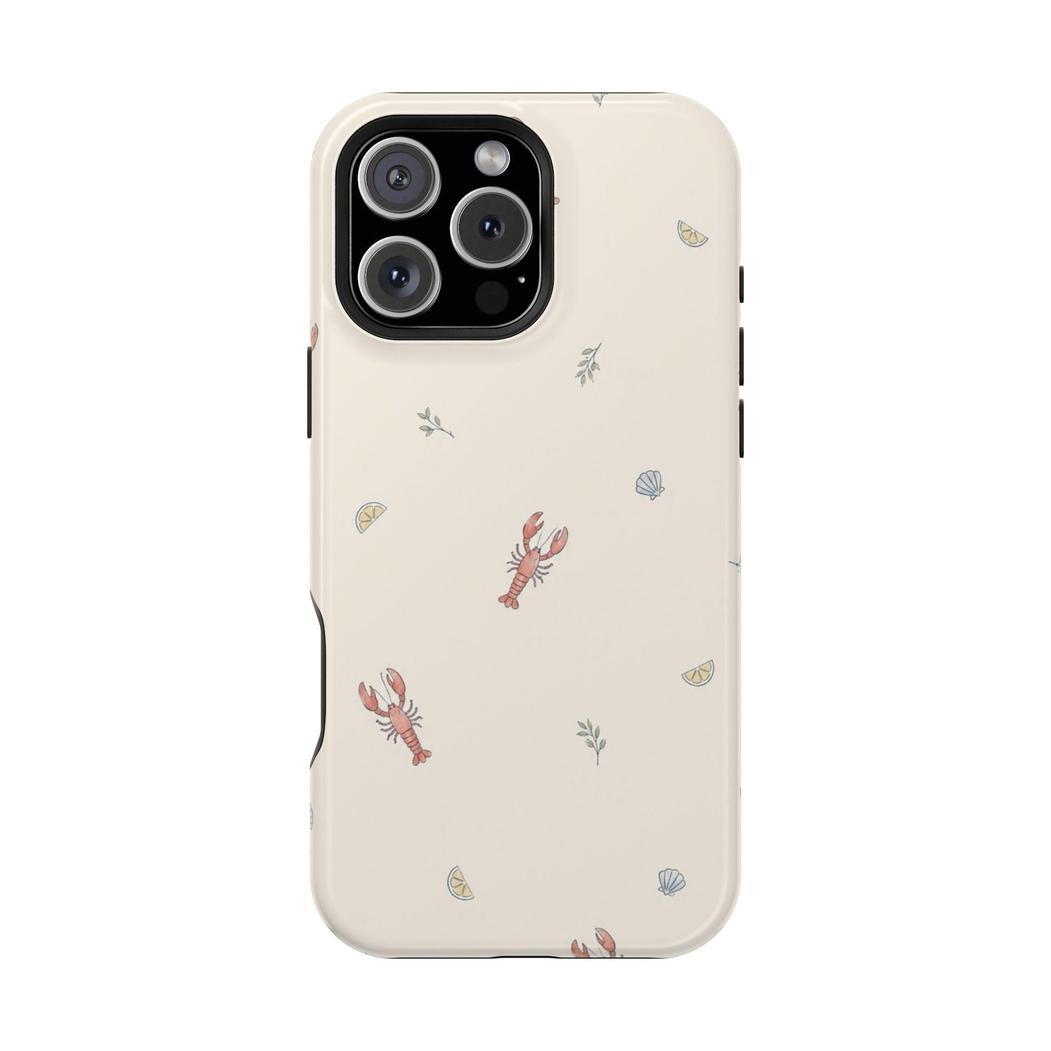 Tiny Lobster Pattern Phone Case | Magnetic Impact-Resistant Case
