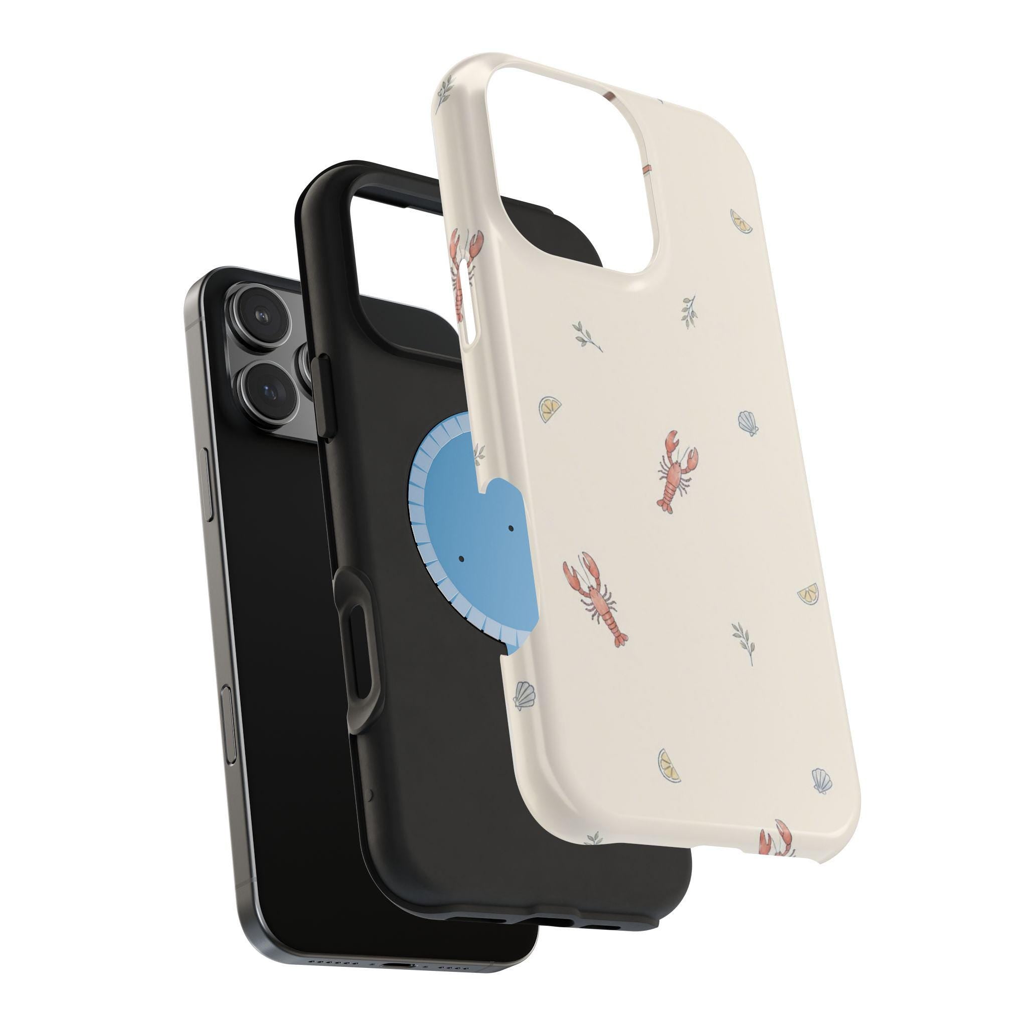 Tiny Lobster Pattern Phone Case | Magnetic Impact-Resistant Case